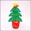 Party Favor Wriggle Dancing Christmas Tree Elk Sing Electronic Plush Toy Decoration For Kids Funny Early Childhood Education Toys Pa Oth8y