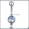 Göbek Çan Düğmesi Yüzükleri D02891 3 Renkler Açık renk Nice Belly Ring Spider Style Piercing Vücut Jewlery 218/5 T2 DRAP TESLİMİ DHCZW