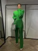 Kvinnors träningsdräkter Tossy Ribbed Outfits Knickad långärmad tröja Top and Pants 2 Piece Set Casual Loose Tracksuit Fashion Chic Suit 230131