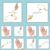 Charme Armbänder Armband Hohl Finger Ring Armreif Slave Diamant Kette Gold Bdehome Drop Lieferung Schmuck Dhyw4