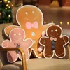 Travesseiro 42/60cm Gingerbread Man Sofá Cartoon Plelight Backrest Throe Gift