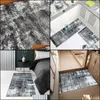 Carpets Tapis vintage Mat de cuisine gris Planchez pour la porte d'entrée de la chambre à coucher Long Undage à linge lavable salle de bain Matcarpets Drop délivre otjw5