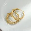 Hoop Earrings Lifefontier Classic Twist Crystal Geometric For Women 2023 Gold Silver Color Statement Earring Wedding Jewelry