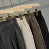 Männer Hosen Winter Dicken Anzug Männer Casual Gerade Drapieren Koreanische Klassische Mode Business Wollstoff Braun Schwarz Formale Hosen Männlich 230130