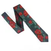 Cravates d'arc 7cm Cravate rétro drôle créatif HongKong style cravate personnalité rouge bleu grande fleur cool trampoline chemise cravate homme femme
