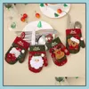 Juldekorationer handskar bestickhållare Xmas mini röd jultomten clauscutlery väska festdekor söt presenthatt bordshållare wq12wll dhaqr