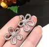 Boucles d'oreilles cadeaux d'anniversaire 2023 tendance marque classique Europe bijoux de luxe pour femmes fleurs de Lotus trèfle Sakura