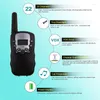 Walkie Talkie 2 PCS T388 Kids 100-500M Kommunikationsavstånd Backlight LCD-skärm Mini 2CH UHF