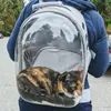 Hundbilsäte täcker Travel Space Pet Cat Carrier Transport Väskor Ryggsäck Transparent bärväska för katter och små hundar