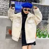 Jackets Girls Fur Jacket Outerwear Solid Color Coats Thick Warm Coat Kids Teenage Children Winter Clothes