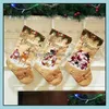 Christmas Decorations Creative Stockings Socks Santa Claus Snowman Elck Tree Ornaments Home Party Decoration Children Candy Bags Gif Dh5Nh