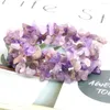 Strand Purple Crystal Dream Smethysts الحصى السوار غير النظامية حوالي 5 × 7 مم مجوهرات إكسسوارات عيد الميلاد هدية للنساء 7.5inch M311