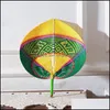 Party Favor 6 Colors New Fashion Chinese Style Handmade St Fan Handwoven Palm Leaf Hand Summer Cooling Mosquito Repellent Fans Drop Otret