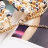 Choker Boho Statement Imitazione collane di perle per le donne Collare con perline Collana robusta Abito da sposa Gioielli con ciondoli 2023