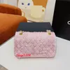 CC Cross Body Fashion Borse a tracolla piccole Designer Lady Borse frizione Autunno stile caldo Classico CF Borsa a tracolla a catena Borse da donna popolari Nuove borse rosa L