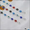 Charm Armbanden Crystal Bead Armband Bangles Emaille Goud Evil Blue Eye Voor Vrouwen Geluk Turkse Ogen Sieraden Geschenken Drop Levering Otayz