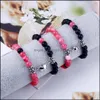 Beaded Strands 2022 Fashion 2Pcs/Set Natural Stone Beads Yoga Strand Bracelet For Lovers Distance Magnet Couple Bracelets Healing F Dhlyt