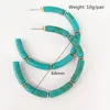 Hoop Earrings UJBOX Creative Multicolor Large Korea Designer For Women Brown Blue Party Holiday Jewelry Gift