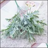 Dekoracyjne kwiaty wieńce nordyckie kępki chryzantema liść plastikowy sztuczny aranżacja zapasy home dekoracje fałszywe rośliny trawa d otofh