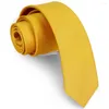 Bow Ties Polyester 6cm solid Slim Tie för man Skinny Neck Yellow Black Green Business smal slips skjorta tillbehör gåva