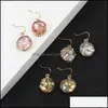 Dangle Chandelier Latest Designer Colof Shell Paper Sequins Resin Stone Earrings For Women Gold Plating Round Shape Earring Ear Je Dhdwk