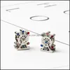 Charms Authentische 925 Sterling Silber Farbe Diamant Riesenrad Original Box Perle Für Schmuck Machen Zubehör 25 E3 Drop Lieferung F Dh7Qt