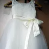 Girl Dresses Flower Dress Party Princess Christening Prom Calf Length Sleeveless For Wedding First Communion Dres