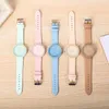 Wristwatches Simple Imitation Leather Brand Quartz Watch Women Round Waterproof Watches Relogio Feminino Wrist Band Clock