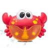 Novel Games Outdoor Blowing Bubble Frog Crabs Baby Bath Toy Bubble Maker Swimming Bathtub Soap Machine Toy For Children With Music Water Toy 230130