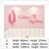 Wall Stickers 4 Colors Letters Light Luxury Porch Decals Simple 3d Mural For Bedroom Layout Golden Feathers Welcome Dec