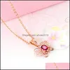 Pendanthalsband Rose Gold Necklace Dancing Fj￤ril