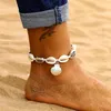 Anklets moda ananasa skorupa serce kostki bohemian retro plaż