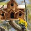 Bird Cages House Outside 6 Hole Outdoor Wooden houses For Garden Courtyard Backyard 6 Holes Design With Sturdy Hooks 230130