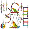 Andere vogelbenodigdheden 10 Pack Cage Toys voor papegaaien Betrouwbare kauwbare swing hangende kauwt bijten brug houten kralen bal belk in bouillon 230130