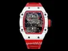 Sport Tourbillon Men tittar p￥ RM27-02 All-Carbon Fiber Case Sapphire Crystal Mirror Back Fast-roterande urverk fall ger upp till 52 timmars kraftlagring