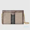 2022 Kvinnor 66 Väskor Kedjor Crossbody Camera Bag Beige Web Feline Head Vintage Ryggsäck Purses Messenger Handbag Fashion Walle2865