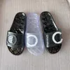 Designers Fashion PVC Jelly Slippers Men Women Sandals Summer Beach Shoes Flat Flip Flops Alphabet Crystal Transparen Clear Slipper