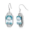 Dangle Earrings High Quality Real 925 Sterling Silver Drop Aquamarine Classical Elements Lantern Jewelry For Women Bijoux