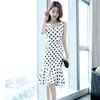 Casual Dresses Women 2023 Summer Elegant Slim Formal BodyCon Mermaid Dress Business Office Lady Polka Dots Print Party Vestidos M34