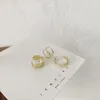 Серьги с серьгами 3pcs корейский кросс -манжета не пронзительно для женщин серебряный цвет маленький клип на хряще