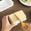 Depolama Şişeleri Plastik tereyağı kesme kutusu şeffaf peynir kesici dilimleyici kaleci tepsi kap kapaklı