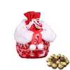 Noel Süslemeleri Hediye Çantası Örme Çantalar Drawstring Party Favors Tatil için