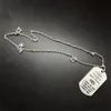 Naszyjnik marki wojskowej Sunday Rosary's Men and Women's Hip-Hop Dog Tag Tablee American Soldier Titanium Setel Mesh Czerwony wisiorek