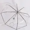 Designer Parapluies Transparents Femme Lettre Motif Pliant Parapluie Entièrement Automatique