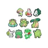 Shoe Parts Accessories Wholesale Green Frogs Garden Pvc Cartoon Clog Charms Fashion Shoecharms Buckle Brithday Party Gift Drop Del Dhrmu