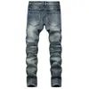 Jeans de jeans Designer de moto moto motocicleta direta para o tamanho 42 Autumn Spring punk rock streetwear andando calças de joelho 230130