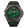 Zegarek SANDA Sport 6087 Watch Men Men Wojskowy armia najlepsza marka Skull zegarek podwójny wyświetlacz mężczyzna na zegarowe godziny hydroofowe Moun22