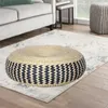 Kissen Tatami-Matte aus natürlichem Stroh, handgefertigter runder Pouf im japanischen Stil, geflochtener Stuhl, 40 x 16 cm, Gartensitz-Tischmatte