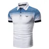 Polos męski Dingshite Men Fashion krótko rękawe Lape Polo Business Shirt 230130