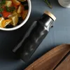 Garrafas de armazenamento criativo preto branco cerâmica garrafa de vinagre de vinagre de vinagre tempere os utensílios de cozinha shaker shaker porcelana